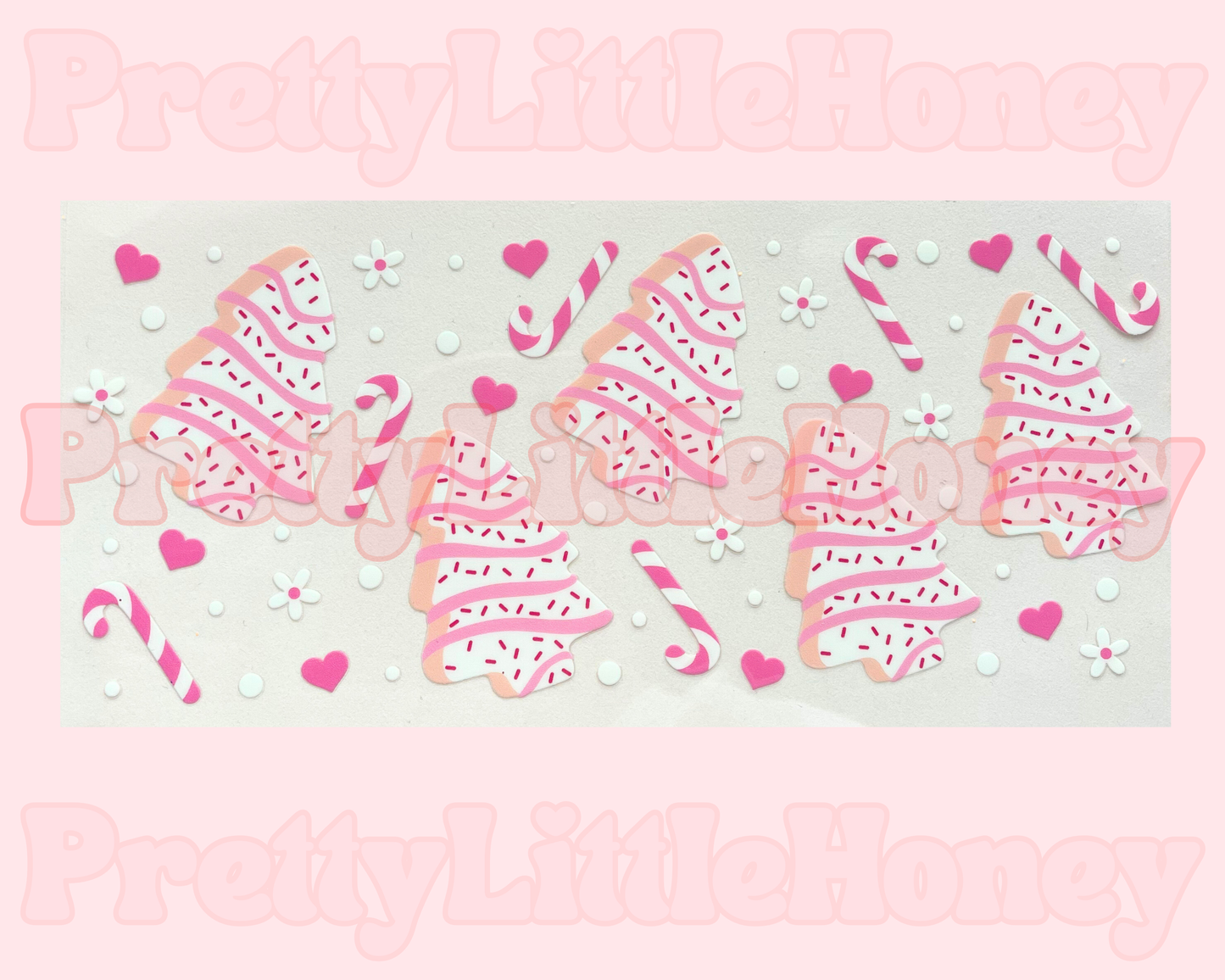 Pink Christmas Tree Cookie Christmas Wrap