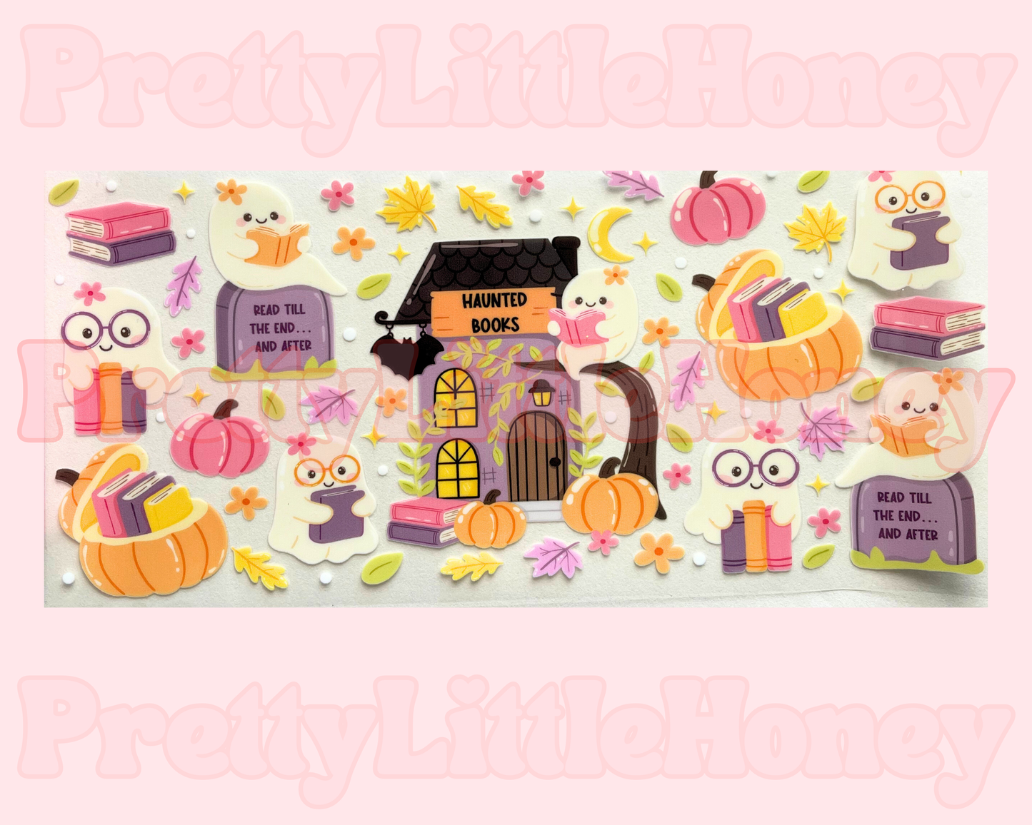 Ghost Reading Haunted Book Wrap