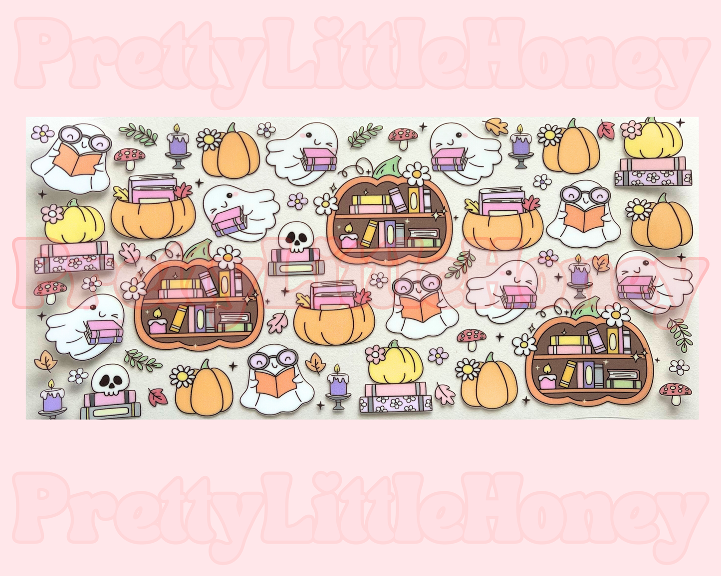 Ghost With Book Pumpkin Wrap