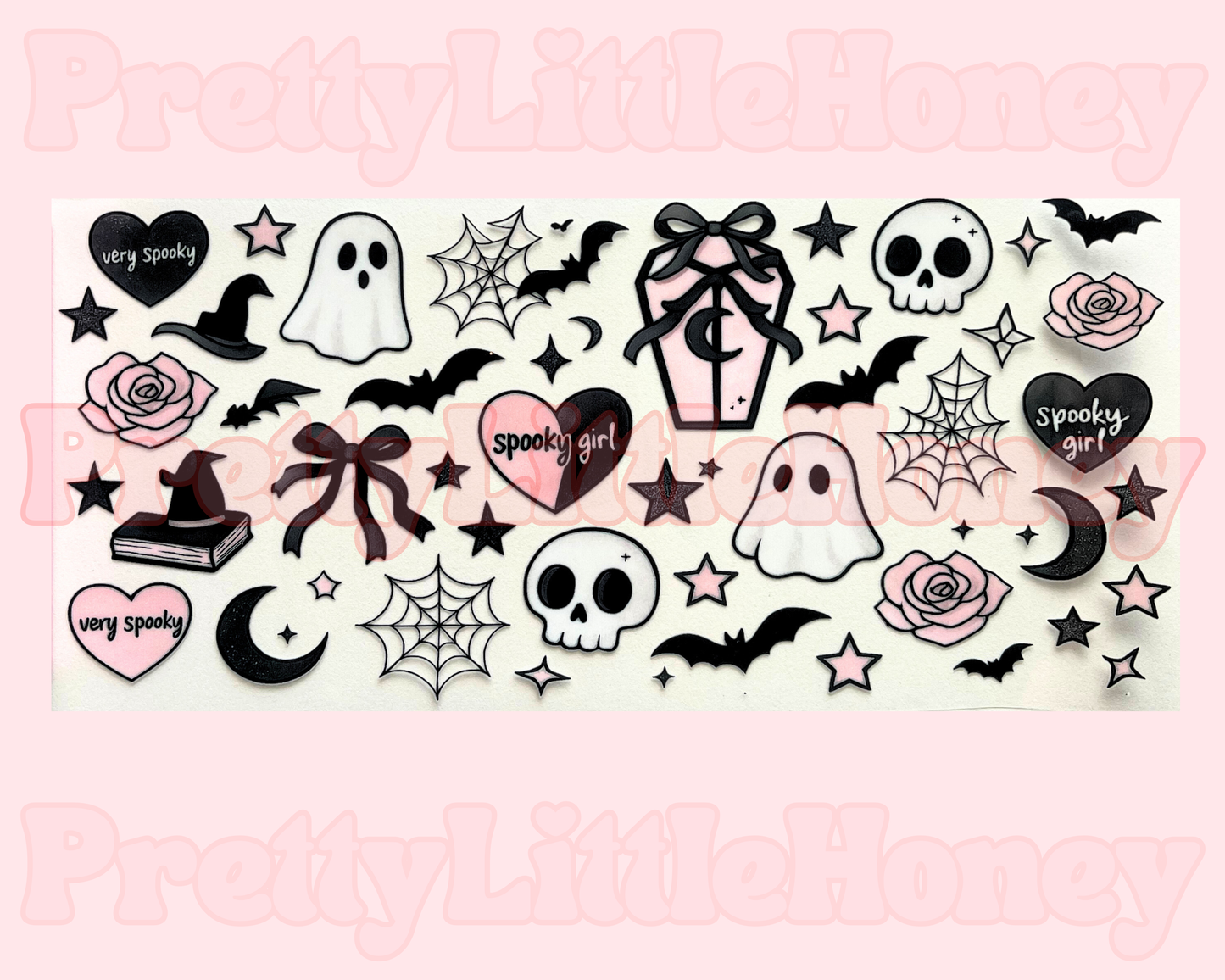 Black Bow Spooky Ghost Wrap