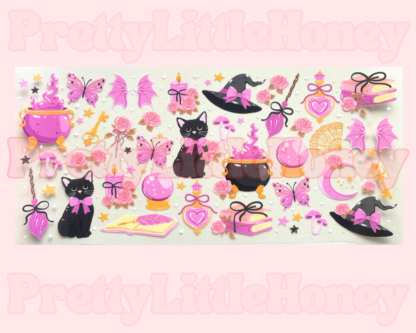 Pink Potion Broom Cat Wrap