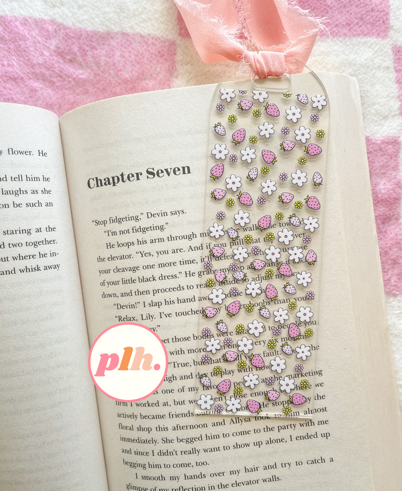 Strawberry Flower Bookmark