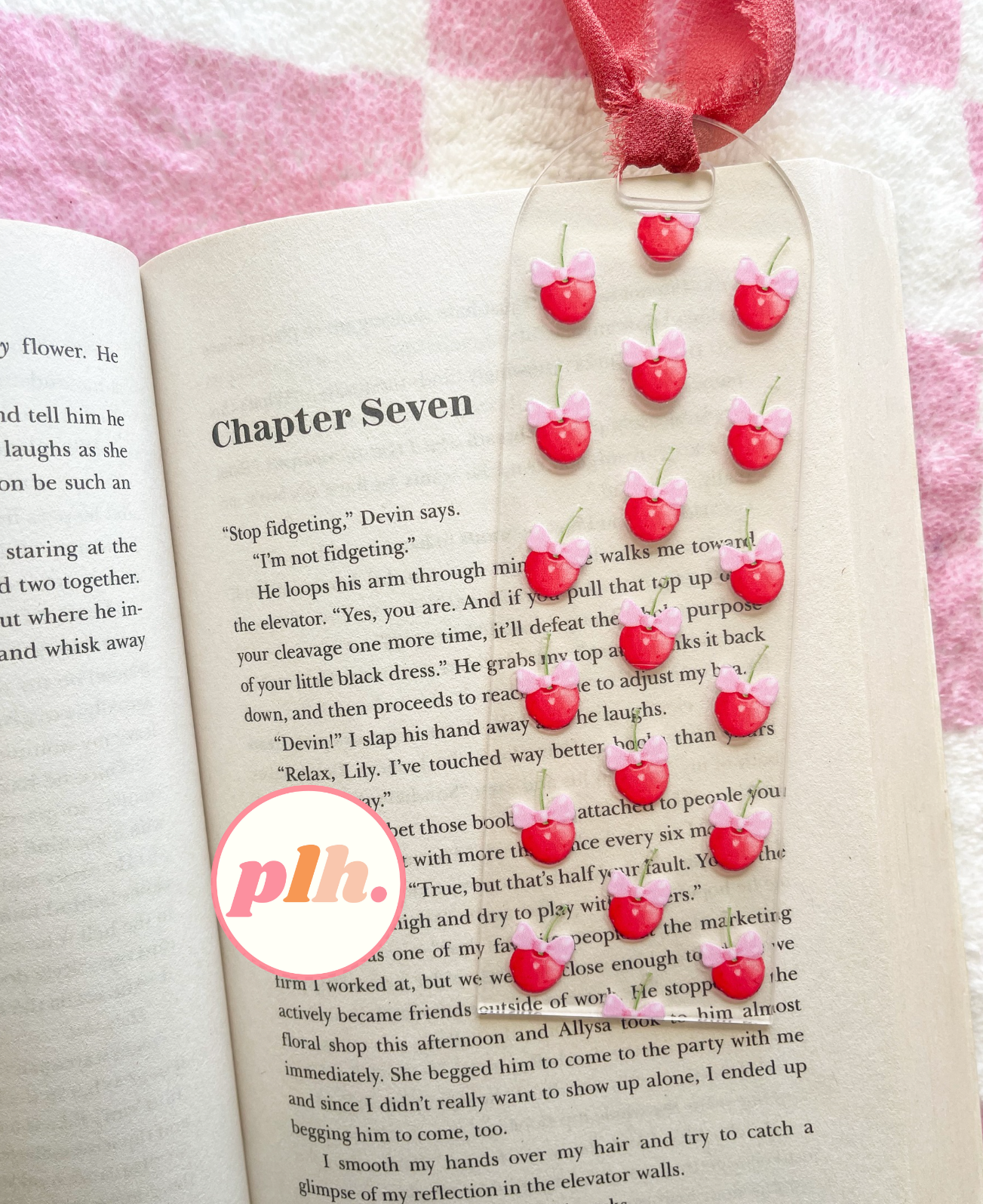 Cherry Bow Bookmark