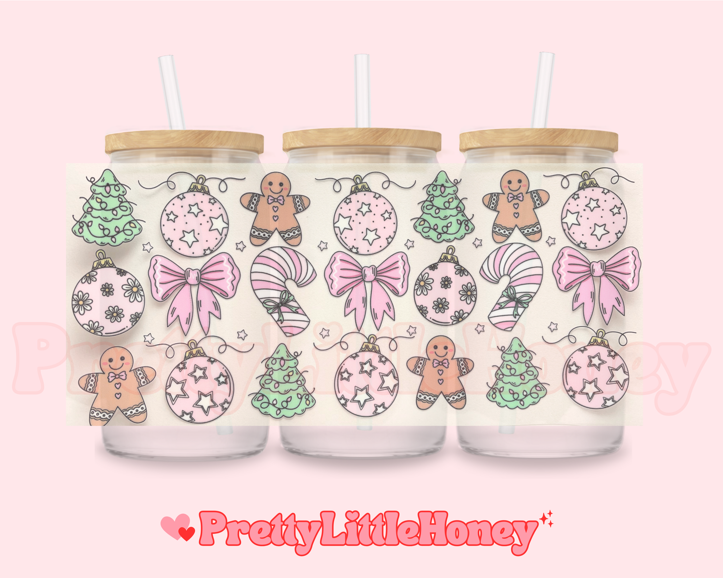 Christmas Baubles Bow Wrap