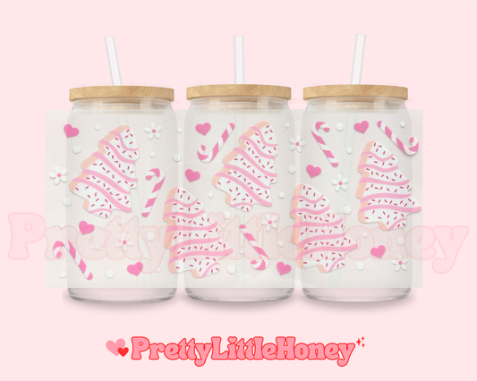 Pink Christmas Tree Cookie Christmas Wrap