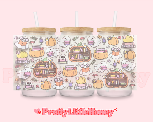 Ghost With Book Pumpkin Wrap