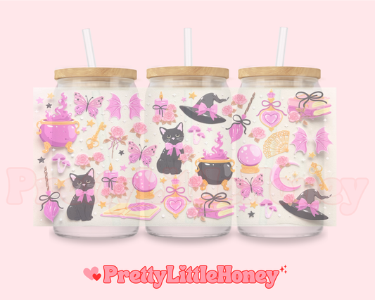 Pink Potion Broom Cat Wrap