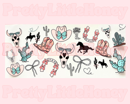 Pink & Blue Shoe Cactus Country Wrap