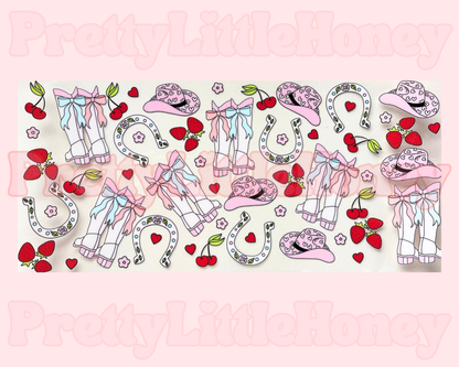 Pink & Red Country Boot Wrap