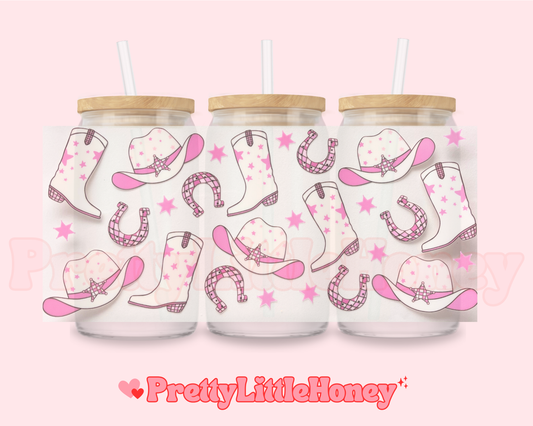 Pink Disco Boots & Hat Country Wrap