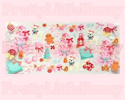 Polar Bear Pink Christmas Tree Wrap