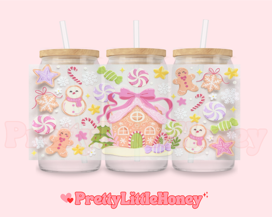 Pastel Candyland House Christmas Wrap