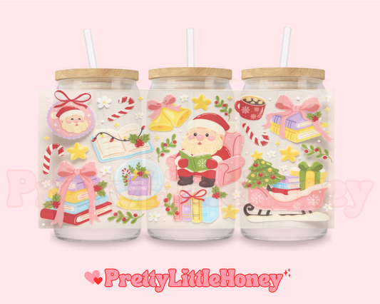 Santa Reading Sleigh Christmas Wrap