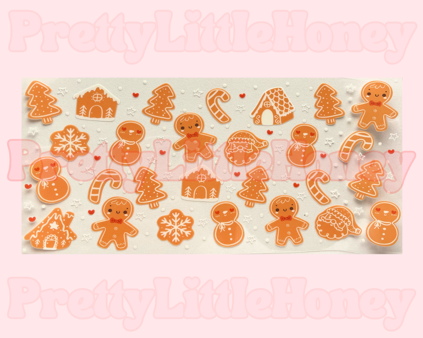 Gingerbread House Candy-cane Christmas Wrap