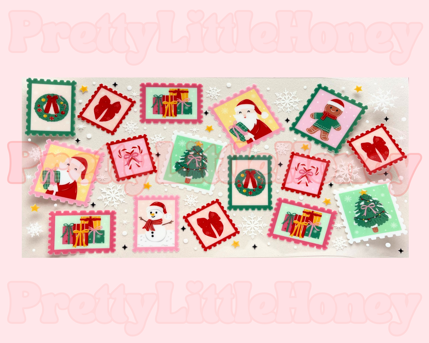 Santa Presents Gingerbread Christmas Stamps Wrap