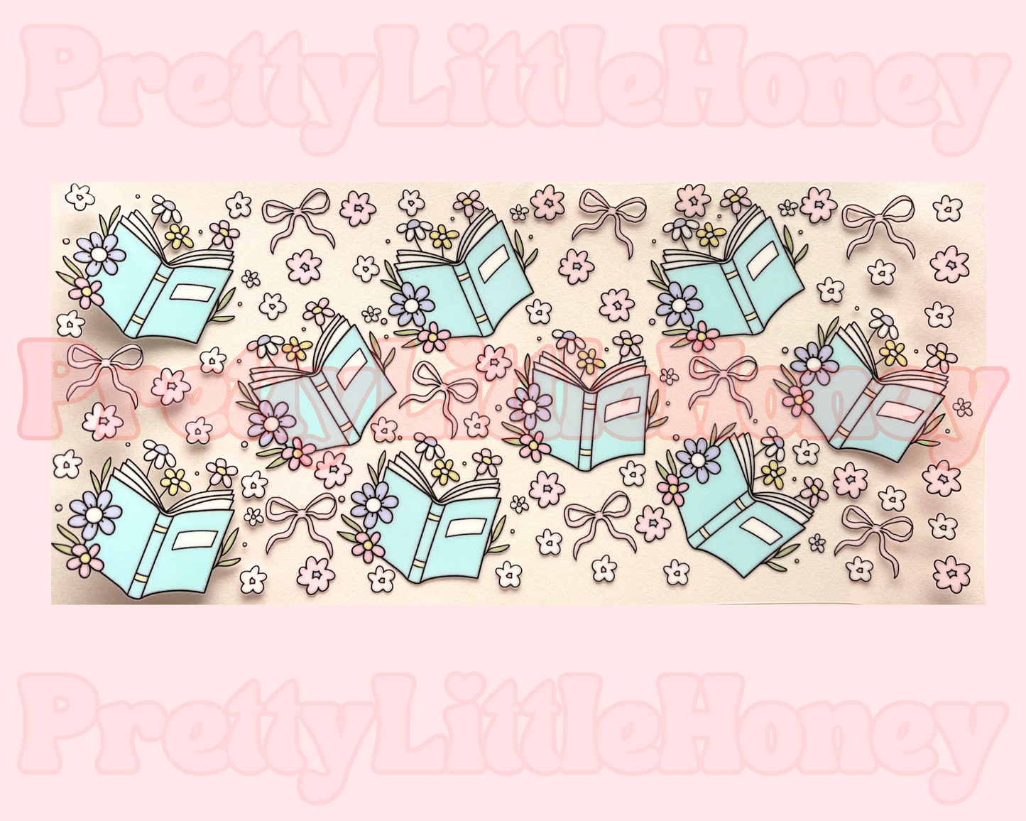 Blue Book Flower Bow Book Wrap