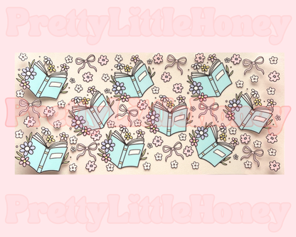 Blue Book Flower Bow Book Wrap