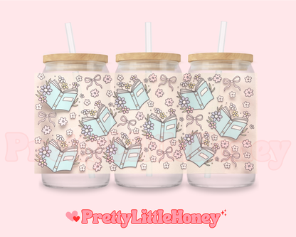 Blue Book Flower Bow Book Wrap