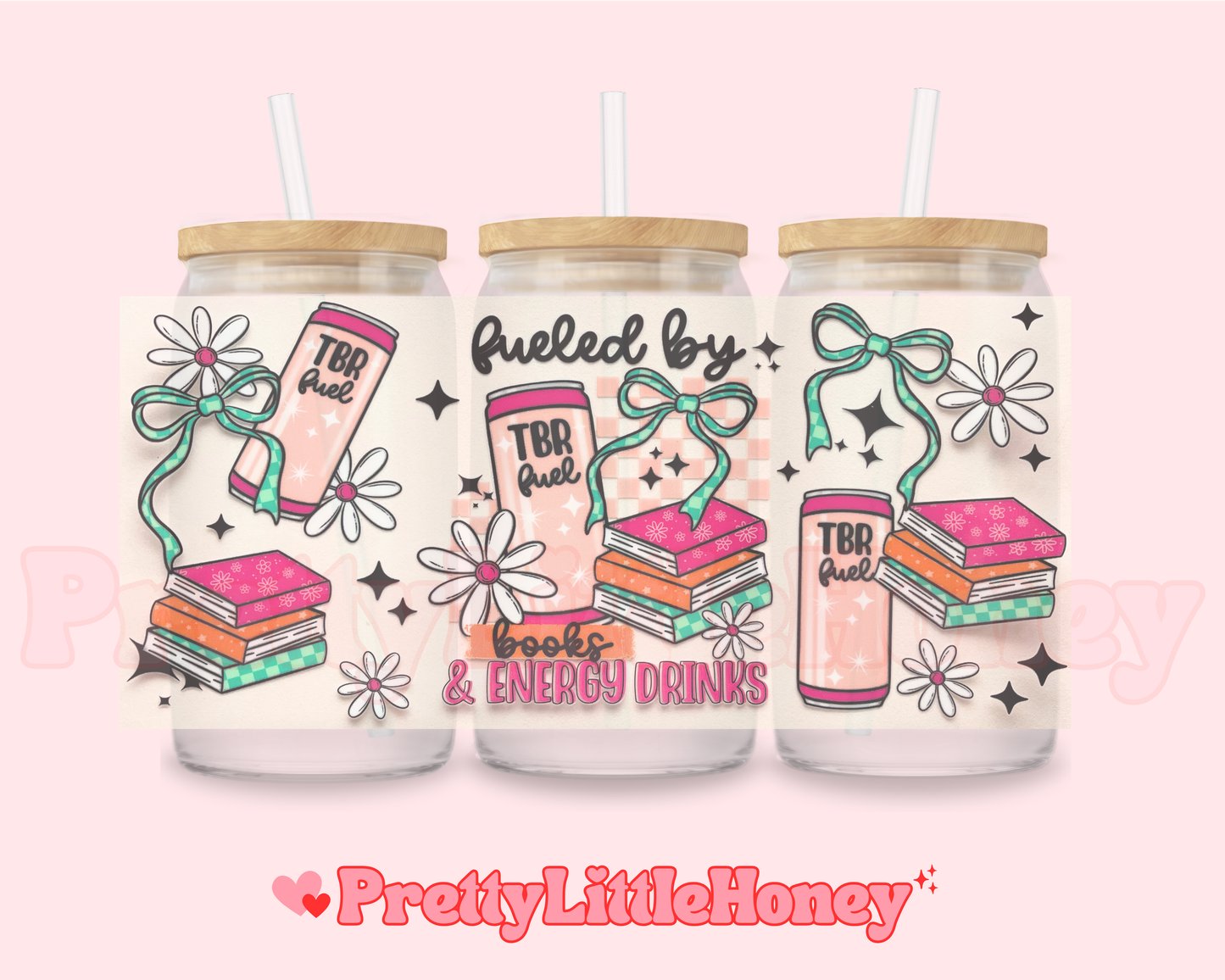 Fueled By Books & Energy Drinks Book Wrap